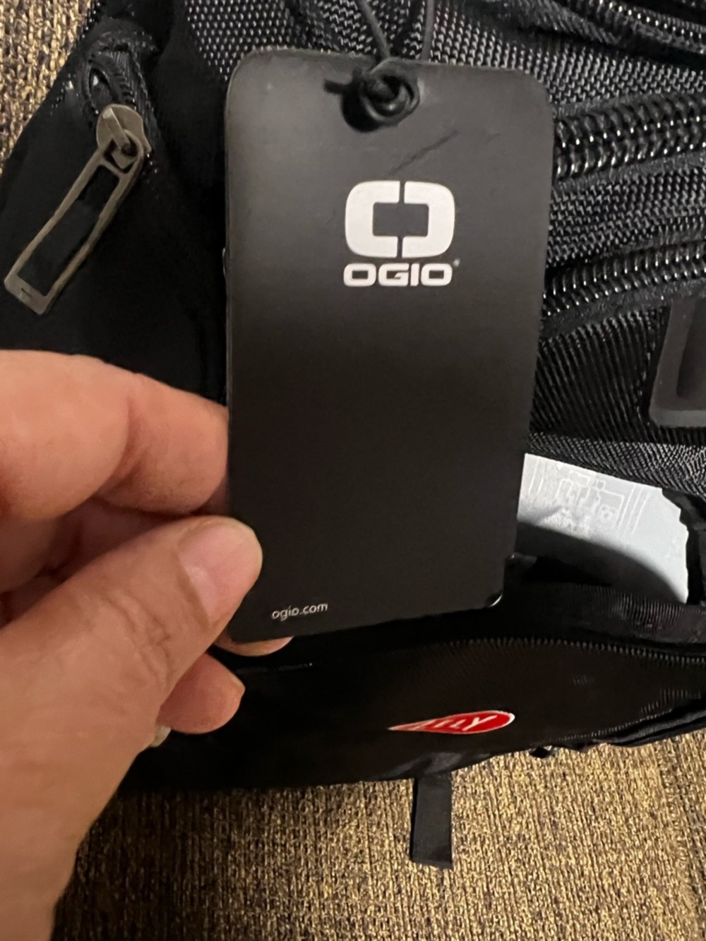 OGIO Black Men's Backpack with Red Logo Accent - Picture 2 of 4